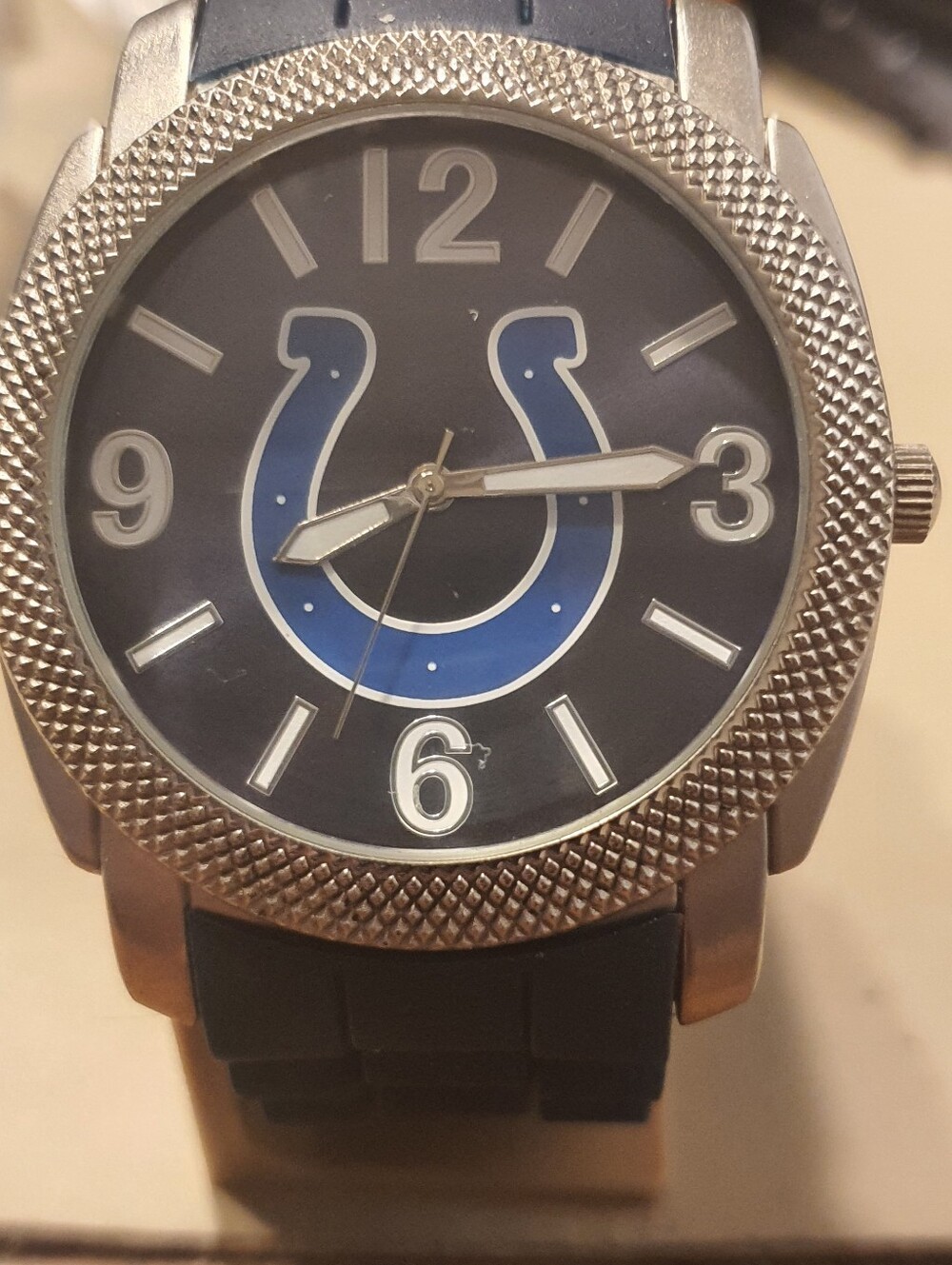 Game Time Def Indianapolis Colts Silver/Blue Silicone Men's Watch